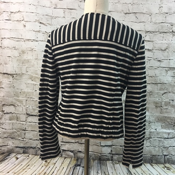 Ann Taylor Loft Knot Stripe Jacket M - Picture 5 of 8